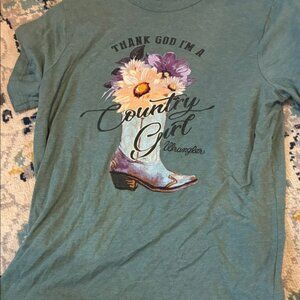 Wrangler Women's Teal Graphic T-Shirt